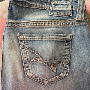 Big star boot cut mid rise Maddie light colored jeans size 32L